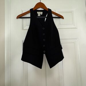 Ann Taylor Midnight Black Sleeveless Vest